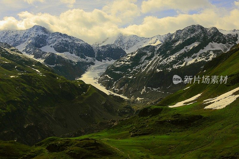 奥地利Tirol景观，Hohe Tauern, KAUNERTAL冰川路
